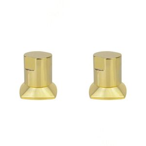 Kit 02 Und Acabamento Registro Dourado Ouro Encaixe Padrao Deca Docol 1.2 E 3.4 Docol