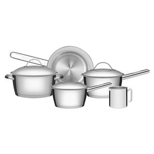 Jogo De Panelas Tramontina Allegra Inox 5 Peças
