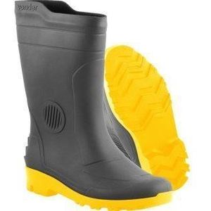Bota PVC Vonder Cano Médio Sem Forro Preto/Amarelo 43