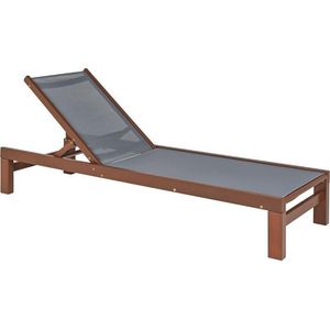 Espreguiçadeira Tramontina Fitt Com Tela Jatobá 200x32x66cm