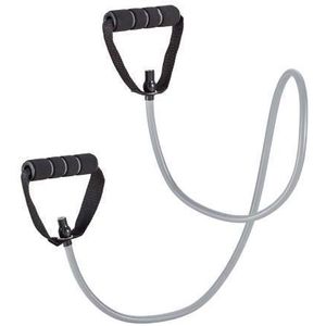 Extensor Atrio ES223 Toning Tube Fitness Elástico Com Alça Cinza e Preto