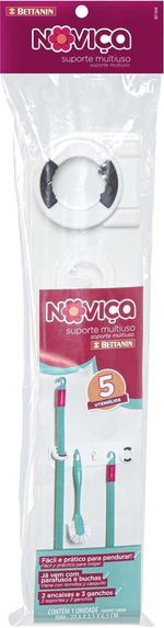 Suporte-Multiuso-Para-Cozinha-Novica-Bettanin-Para-5-Utensilio---2-Suportes-de-Cabo-de-Prender-3-Suportes-de-Pendurar