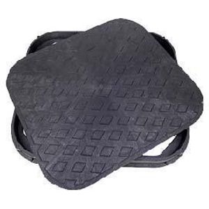Tampa Para Cisterna com Aro Simples Odem Preto 46x42cm