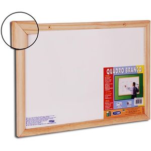 Quadro Branco com Estrutura de Madeira Cortiarte 80x60cm