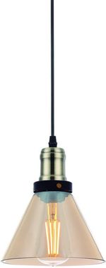 Pendente-1-Lampada-Vintage-Cone-60W-Aco-e-Vidro-Blumenau-89011102-Ambar-Bivolt