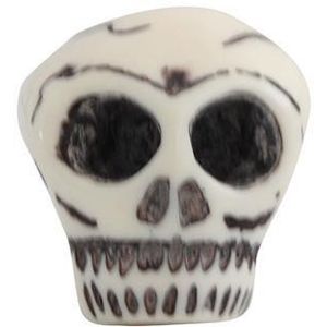 Puxador Para Porta Vênus Caveira Branco 4x3,5x3,5cm
