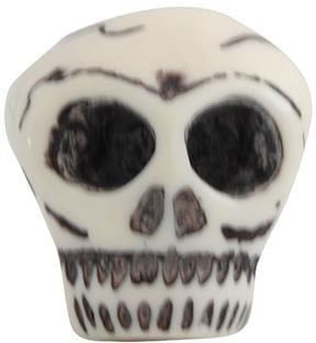 Puxador-Para-Porta-Venus-Caveira-Branco-4x35x35cm