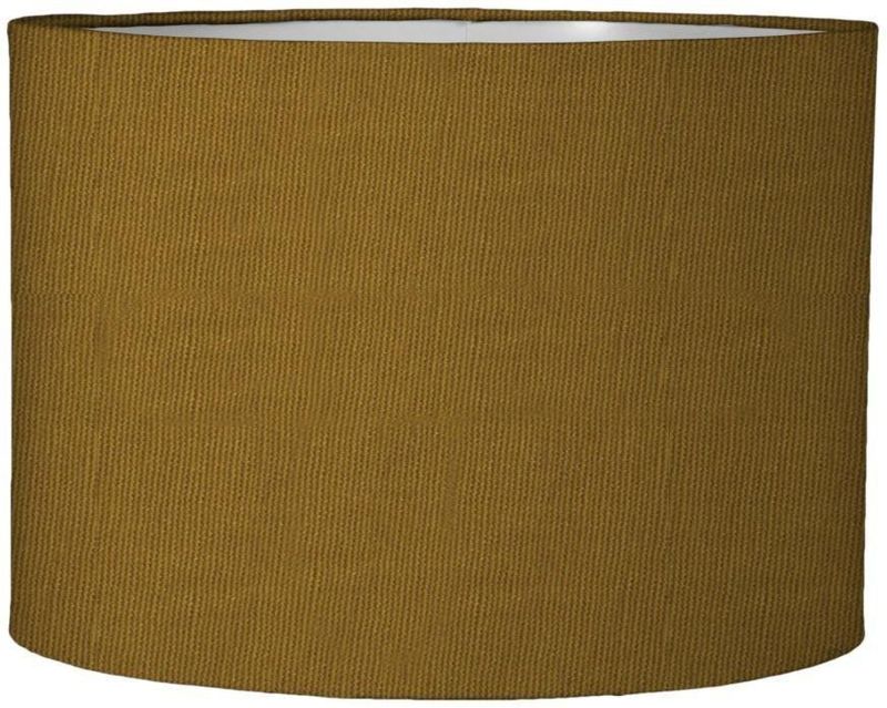 Cupula-Para-Abajur-Cilindrica-60W-Acetato-Tecido-e-Metal-Primor-428-005-Caqui