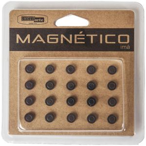 Ímã Ferrite Redondo Cortiarte 8mm Kit com 20 Undades
