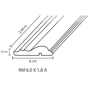 Rodameio Moldurama De Mdf Ultra Rm6 Premium 6X240 Branco