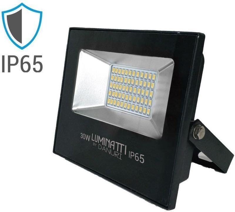 Projetor-Led-Multilight-Retangular-30W-6000K-Aluminio-Vidro-E-Polimeros-Sinteticos-Luminatti-Lm245-Preto-Bivolt