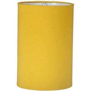Cúpula Para Abajur Cilíndrica 60W Acetato Tecido e Metal Primor 424-011 Amarelo