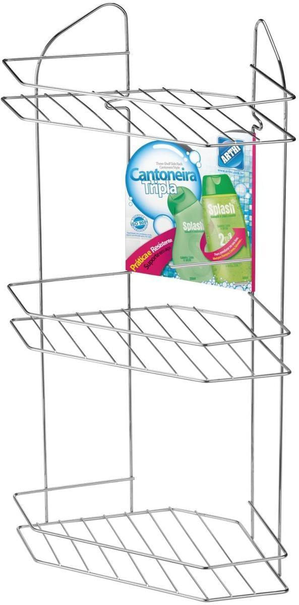 Prateleira-Cantoneira-Arthi-Tripla-Cromada