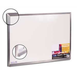 Quadro Branco com Estrutura de Steel Alumínio Cortiarte 60x40cm