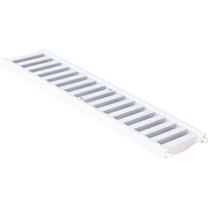 Ralo Grelha Retangular Reforçado Odem Branco 13x50cm