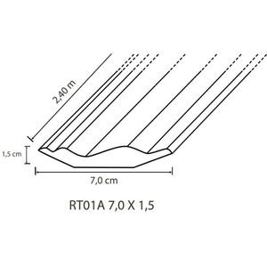 Roda Teto de MDF Ultra Moldurama Rt02 Premium Branco 7x240cm