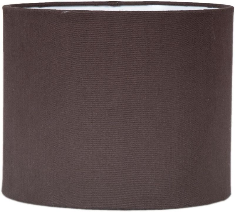 Cupula-Para-Abajur-Cilindrica-60W-Acetato-Tecido-e-Metal-Primor-425-006-Tabaco