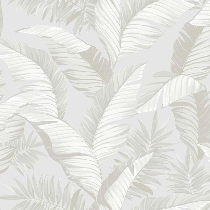 Papel-de-Parede-Bobinex-PP165-Folhagens-Bege-e-Cinza