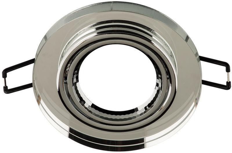 Spot-de-Embutir-Para-1-Lampada-Dicroica-Foco-Movel-Redondo-GU10-50W-Cristal-Blumenau-71210000-Cinza-Bivolt
