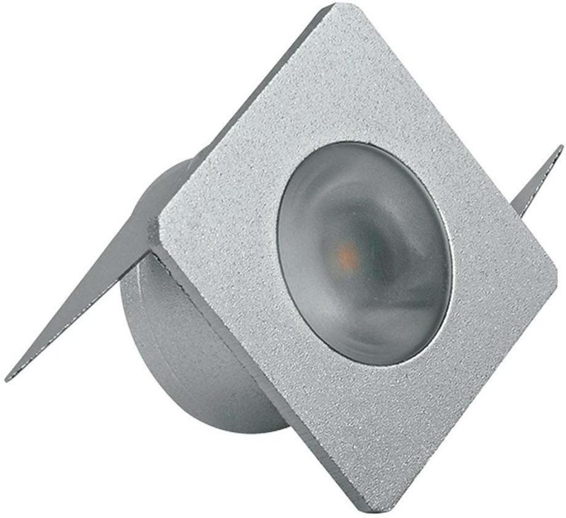 Luminaria-Led-Mini-Embutida-Multilight-Quadrada-1W-2700K-Aluminio-E-Polimeros-Sinteticos-Luminatti-Lm619-Prata-Bivolt