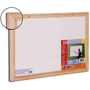 Quadro Branco com Estrutura de Madeira Cortiarte 50x40cm