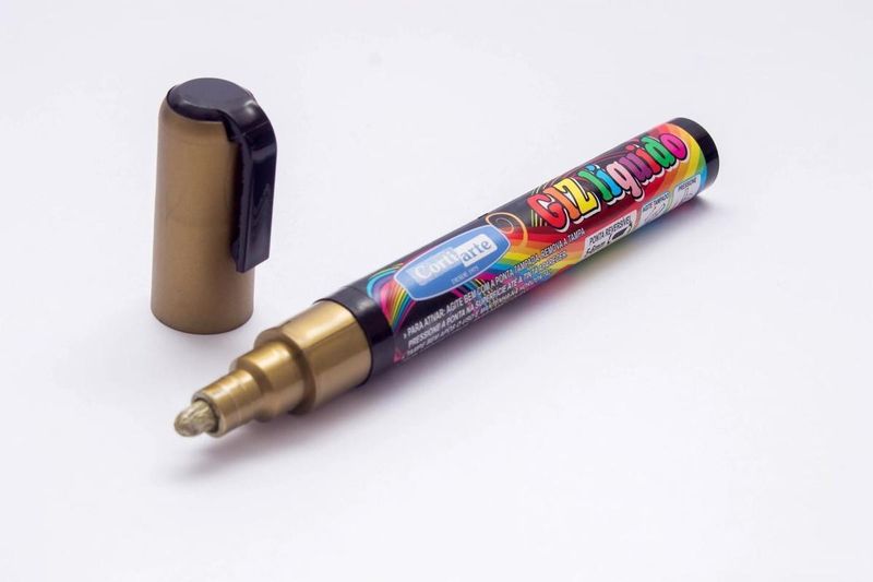 Giz-Liquido-5mm-Cortiarte-Ponta-Dupla-Dourado-8g
