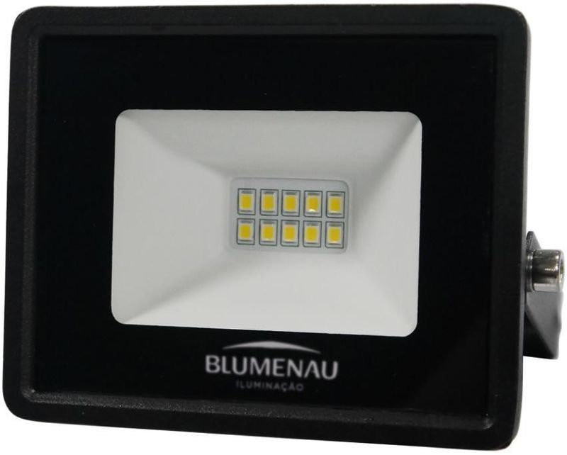 Refletor-LED-Tech-Quadrado-10W-6500W-Aluminio-E-Vidro-Blumenau-76106000-Preto-Bivolt