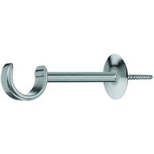 Suporte Para Varão de Cortina Couselo Leão 28mm 7cm Aço Escovado