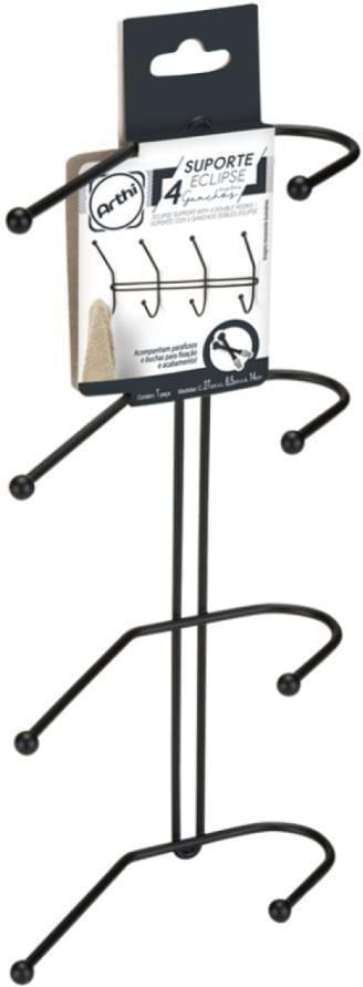 Suporte-Eclipse-Arthi-2550-4-Gancho-Duplo-Preto