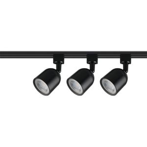 Trilho com 3 Spots LED Blumenau Bivolt 15W Preto 6500K Luz Branca