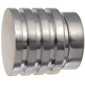 Ponteira Para Varão de Cortina Couselo Glacial 28mm Aço Escovado
