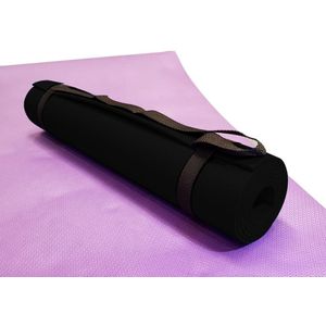 Tapete de Yoga com Alça Evamax Preto 170x60cm 5mm de Espessura