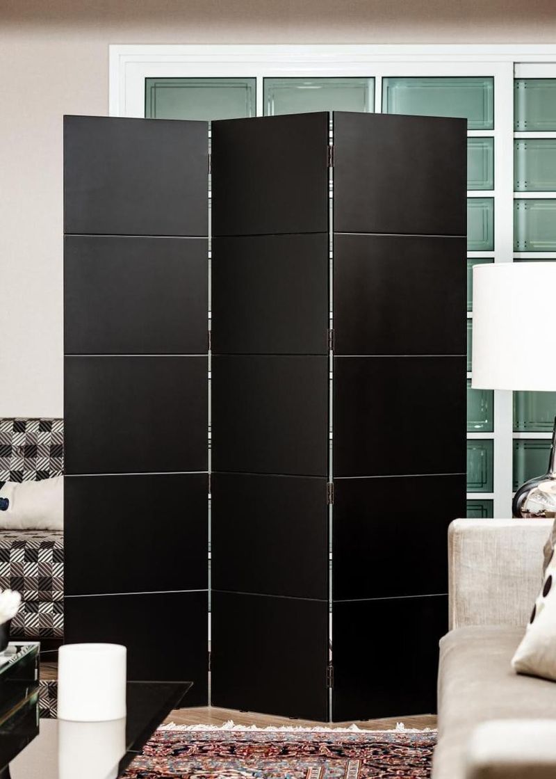 Biombo-de-Madeira-MDF-Frisado-Moldurama-Preto-135x180cm