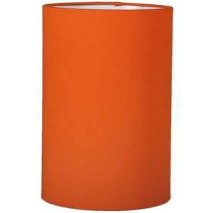 Cúpula Para Abajur Cilíndrica 60W Acetato Tecido e Metal Primor 424-010 Laranja