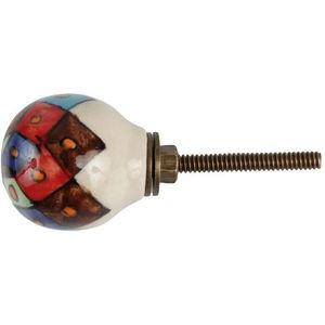 Puxador Para Porta Vênus em Cerâmica Mix de Cores A6xd3cm