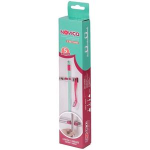 Suporte Multiuso Para Cozinha Noviça Bettanin Para 5 Utensílios - 2 Suportes de Cabo Sob Pressão 3 Suportes de Pendurar 31cm