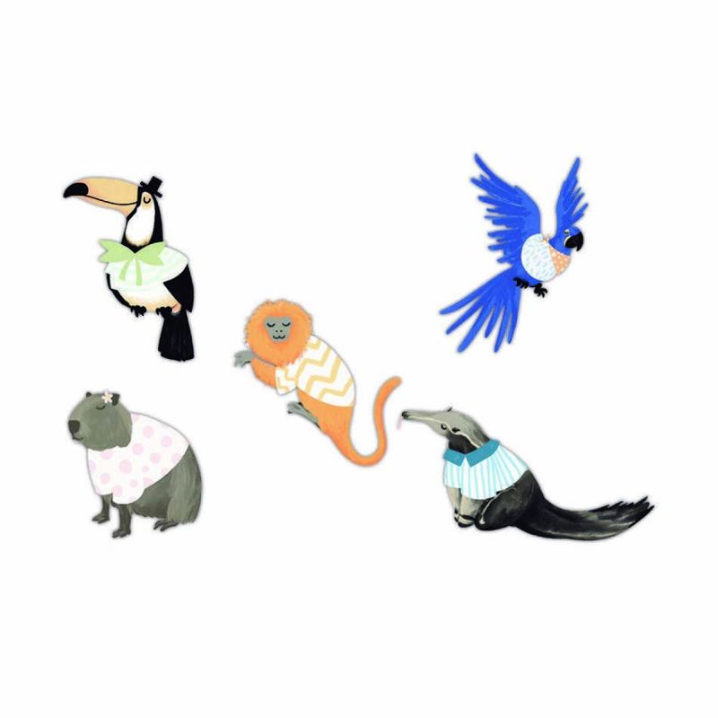 Adesivo-de-Parede-Sticker-Bobinex-Bichinhos-Do-Brasil-Azul-e-Laranja