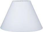 Cupula-Para-Abajur-Conica-60W-Acetato-Tecido-e-Metal-Primor-451-002-Branca