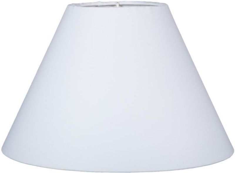 Cupula-Para-Abajur-Conica-60W-Acetato-Tecido-e-Metal-Primor-451-002-Branca