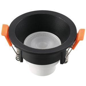 Spot LED de Embutir Recuado Redondo 6W 6500K Policarbonato Blumenau 81366001 Preto Bivolt