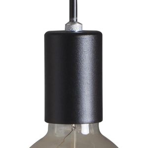 Pendente 1 Lâmpada Vintage Retangular 60W Alumínio Blumenau 884664-01 Preto Bivolt