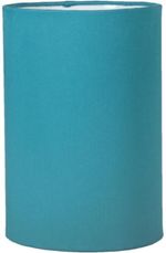 Cupula-Para-Abajur-Cilindrica-60W-Acetato-Tecido-e-Metal-Primor-424-014-Turquesa