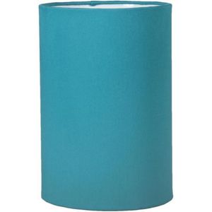 Cúpula Para Abajur Cilíndrica 60W Acetato Tecido e Metal Primor 424-014 Turquesa