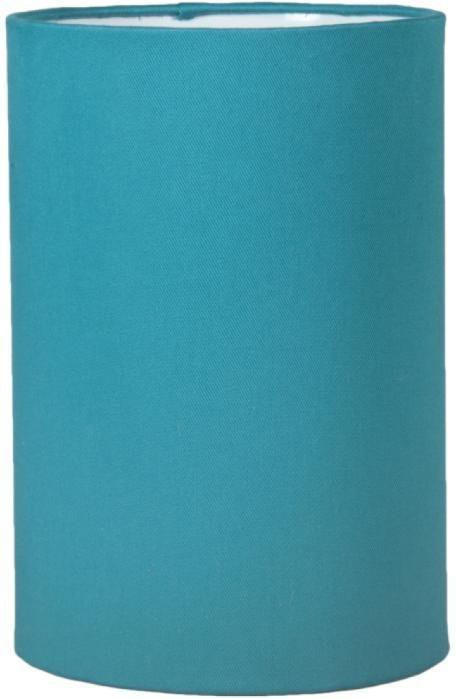 Cupula-Para-Abajur-Cilindrica-60W-Acetato-Tecido-e-Metal-Primor-424-014-Turquesa