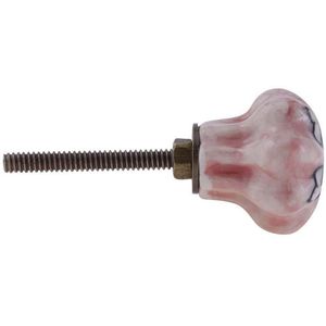 Puxador Para Porta Vênus em Cerâmica Tons de Rosa A6xd3cm