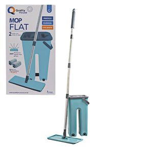 Rodo Flat Mop E Balde Lava E Seca Profissional Com 2 Refis