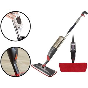 Mop Spray Giratório Limpeza Vassoura Flash Mágica Rodo Esfregão Flat Refil Lavável Borrifa Limpa Seca Powermaid