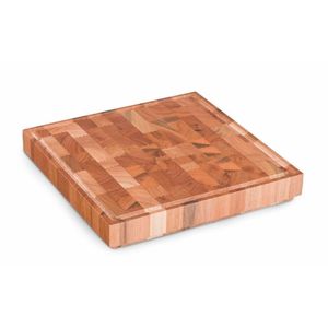 Tábua Madeira Gourmet Block Frios Com Ranhura 35cm X35cm