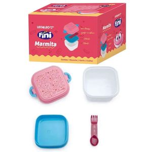 Marmita Com Trava Fini 730ml 2 Divisórias Talher - Leo & Leo