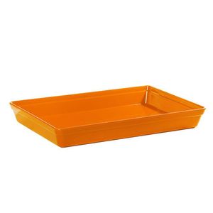 Travessa Stillo Rasa Retangular 4,5l Laranja Em Polipropileno Linha Tropical Vem